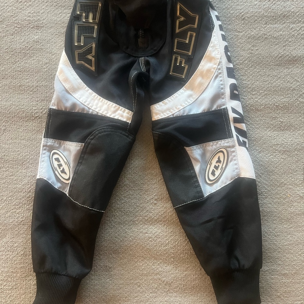 Toddler Fly Racing Black and White Motocross Pants 2t